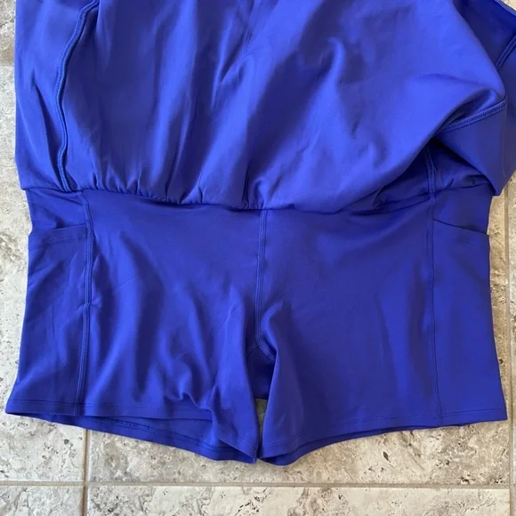 NWT Athleta Salutation Stash High Rise 16.5” Skort in Dark Lapis Blue, 2X
